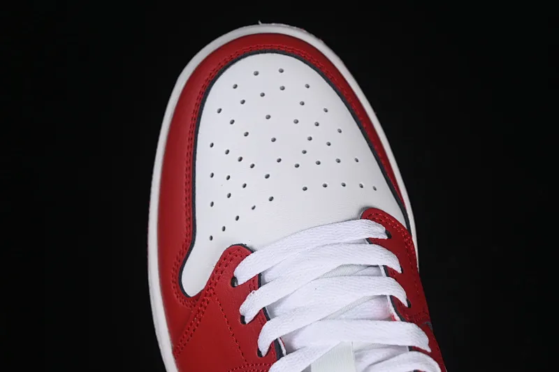 All categories Air Jordan Jordan series basketball shoes Air Jordan 1 Low Air Jordan 1 Low AJ1 Joe 1 white and red color low-top cultural and casual sneakers 553558-166